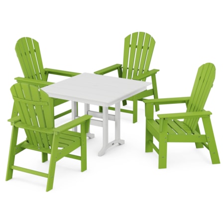 South Beach 5-Piece Farmhouse Dining Set