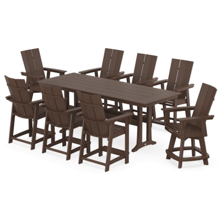 Adirondack Swivel 9-Piece Counter Set