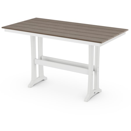 Farmhouse Trestle 37" X 72" Bar Table