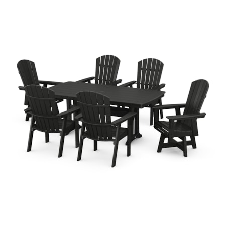 Adirondack Swivel Chair 7-Piece Dining Set