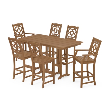 Chinoiserie 7-Piece Farmhouse Bar Set