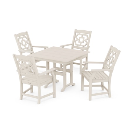 Chinoiserie 5-Piece Farmhouse Dining Set