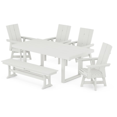 Adirondack Swivel Chair 6-Piece Dining Set