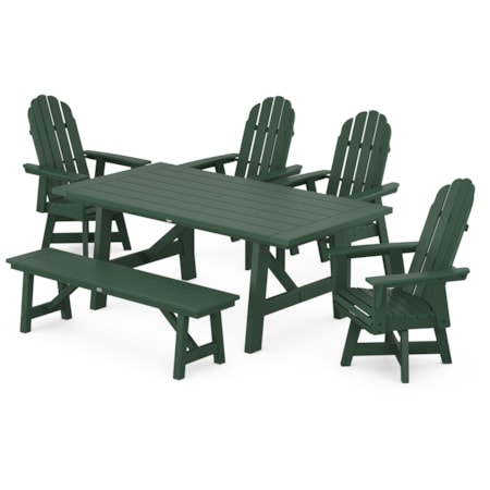 Adirondack Swivel Chair 6-Piece Dining Set