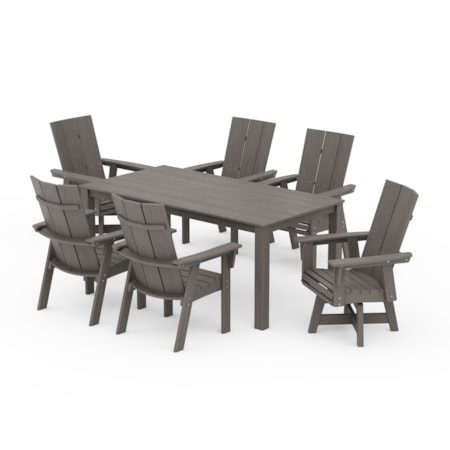 Adirondack 7-Piece Swivel Dining Set