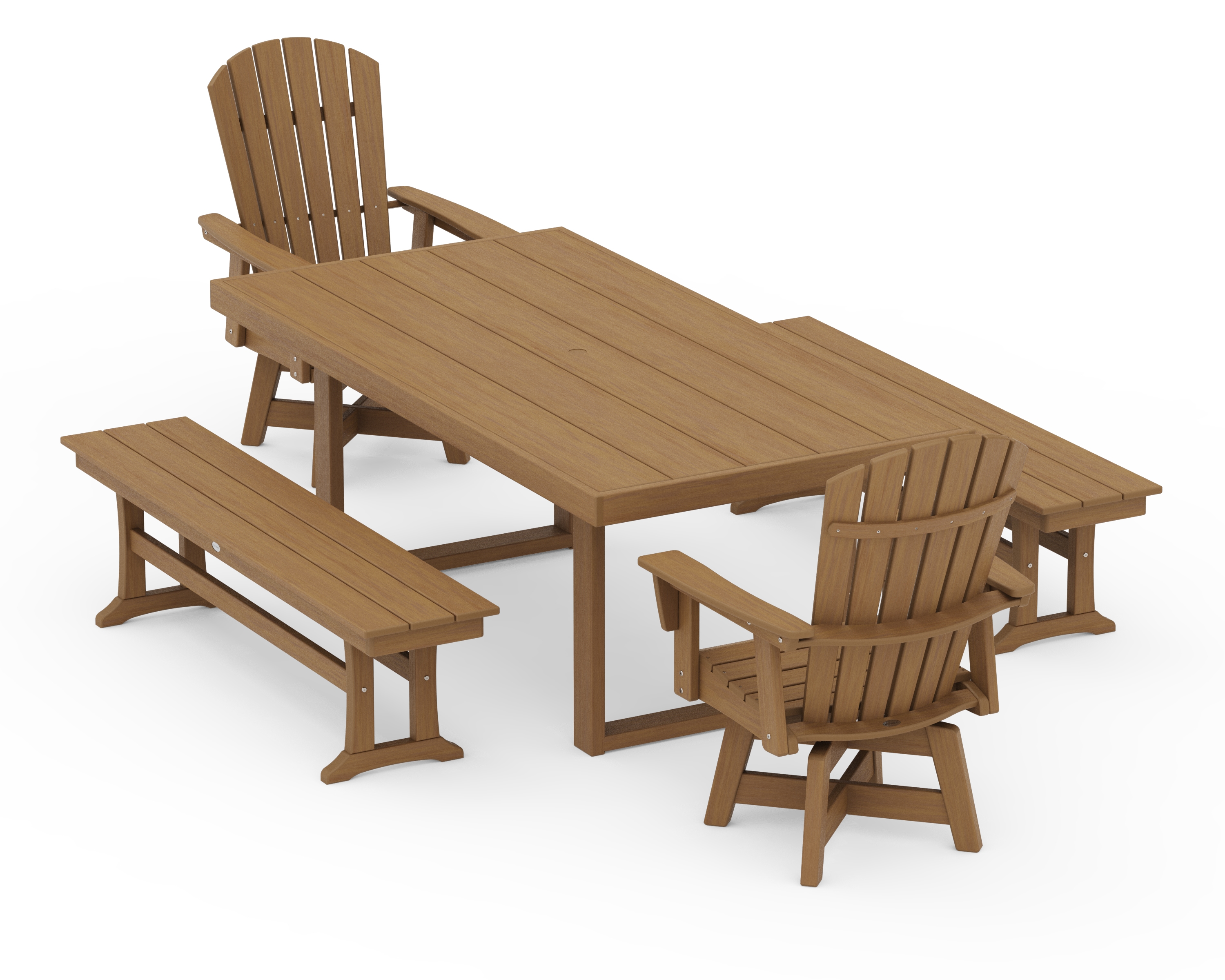 Adirondack Swivel Chair 5-Piece Dining Setes