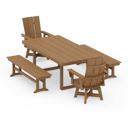 Adirondack Swivel Chair 5-Piece Dining Setes