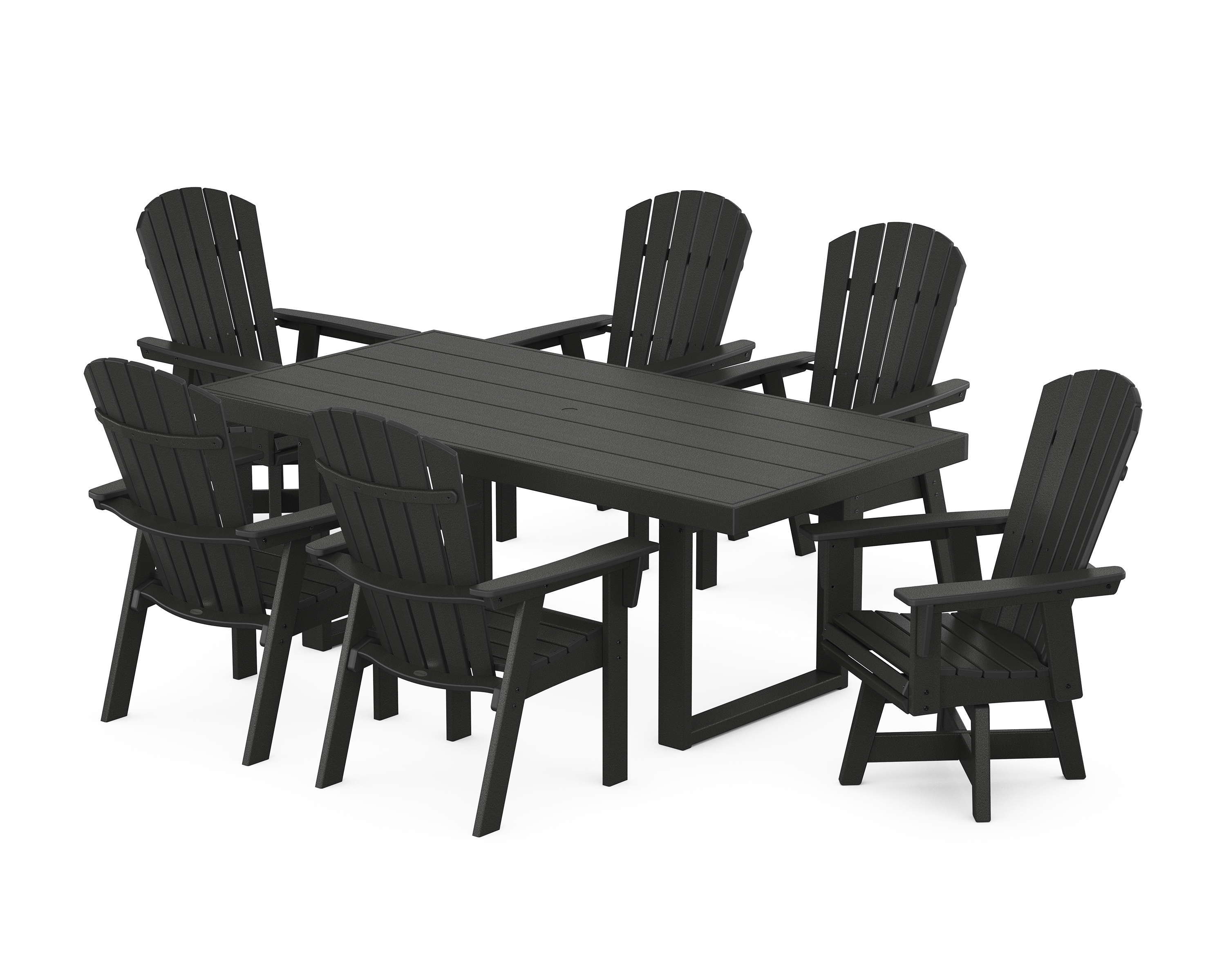 Adirondack Swivel Chair 7-Piece Dining Set