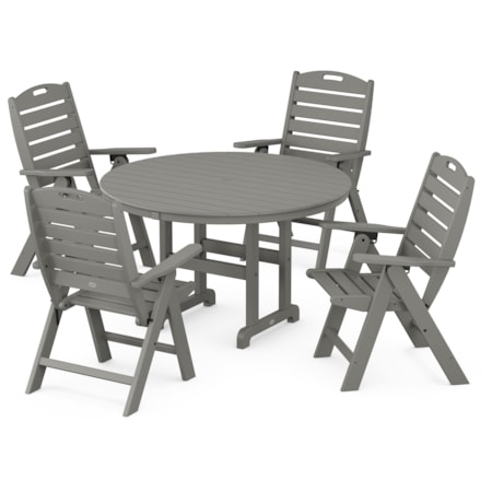 Chair 5-Piece Round Dining Set