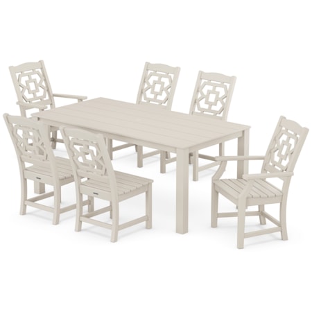 Chinoiserie 7-Piece Parsons Dining Set