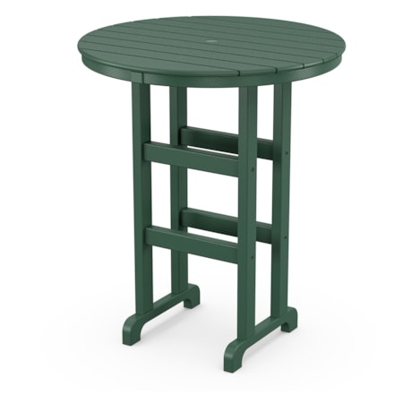 36" Round Farmhouse Bar Table