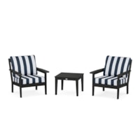 Black / Cabana Stripe Marine Indigo