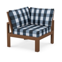 Teak / Buffalo Plaid Marine Indigo