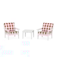 White / Buffalo Plaid Crimson