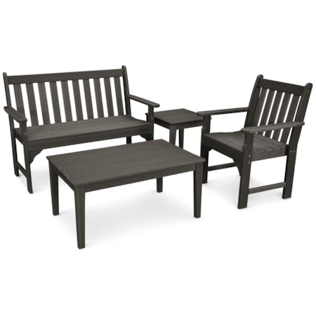 4-Piece Bench Seating Set