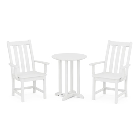 Vineyard 3-Piece Round Bistro Dining Set