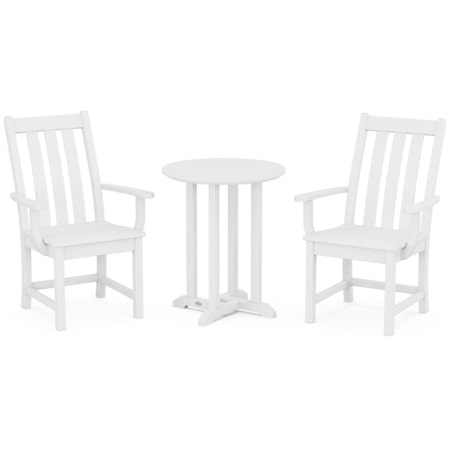 Vineyard 3-Piece Round Bistro Dining Set