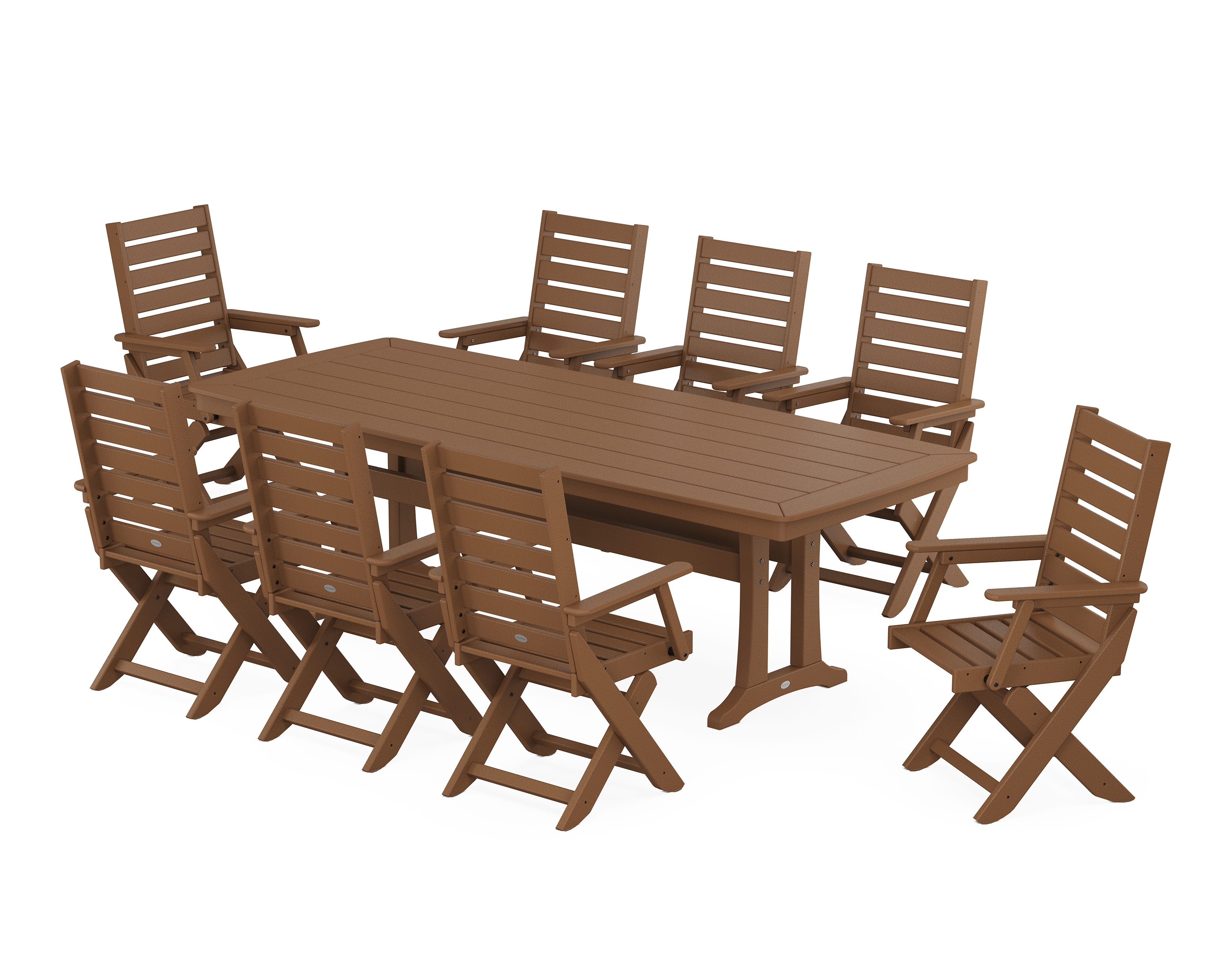 Captain 9-Piece Dining Set With Trestle Legs