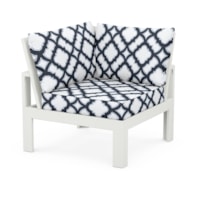 Vintage White / Trellis Marine Indigo