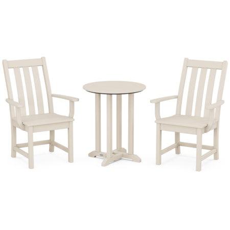 Vineyard 3-Piece Round Bistro Dining Set