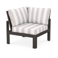 Vintage Coffee / Cabana Stripe Dune Burlap