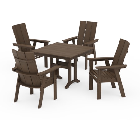 Adirondack 5-Piece Trestle Dining Set