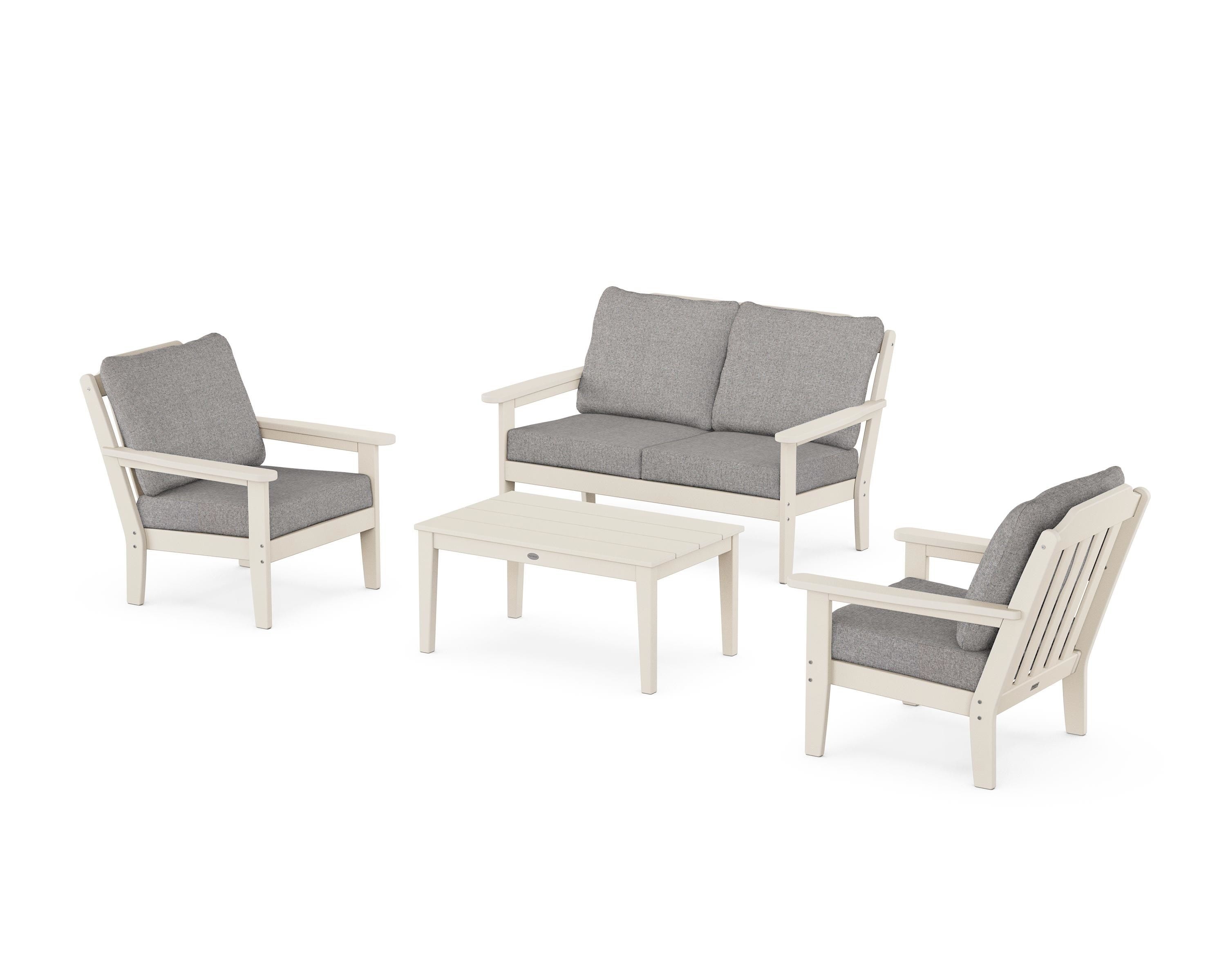 Polywood Cottage PWS1547-2-SA145980 Cottage 4-Piece Deep Seating Set ...