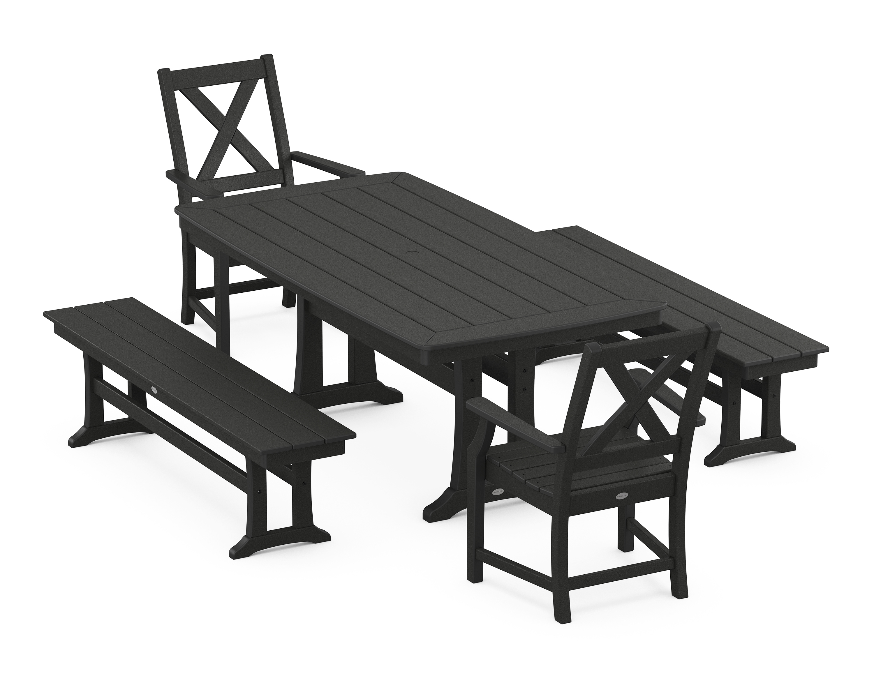 Braxton 5-Piece Dining Set With Trestle Legs