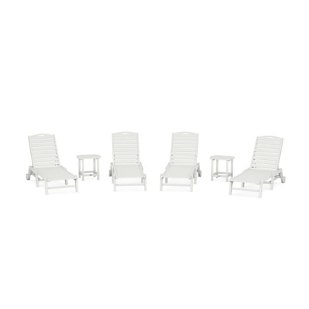 Chaise 6-Piece Set Wheels