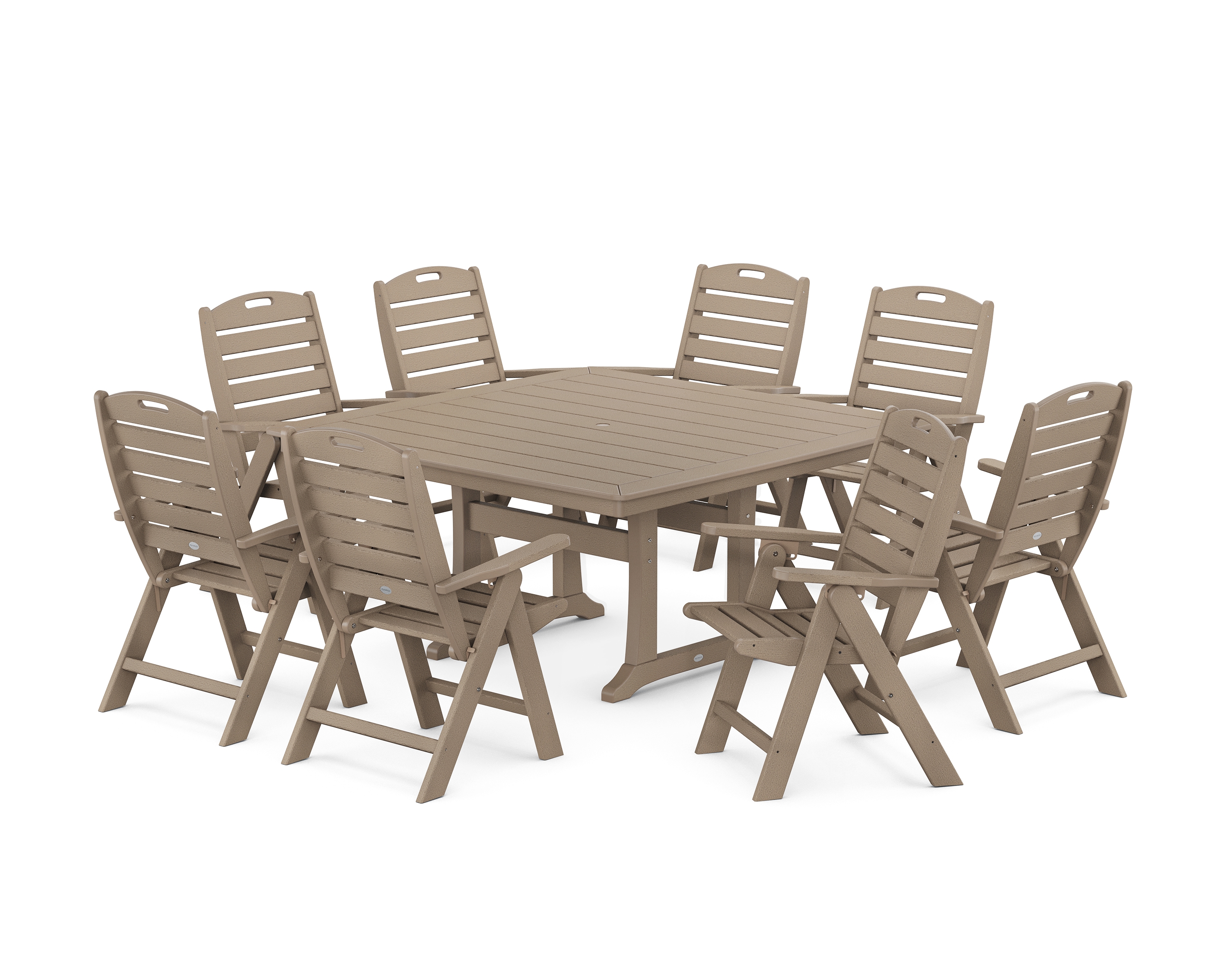 Highback 9-Piece Square Dining Set