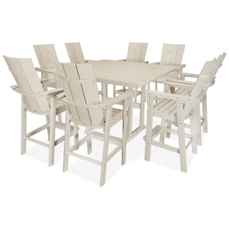 Adirondack 9-Piece Farmhouse Trestle Bar Set