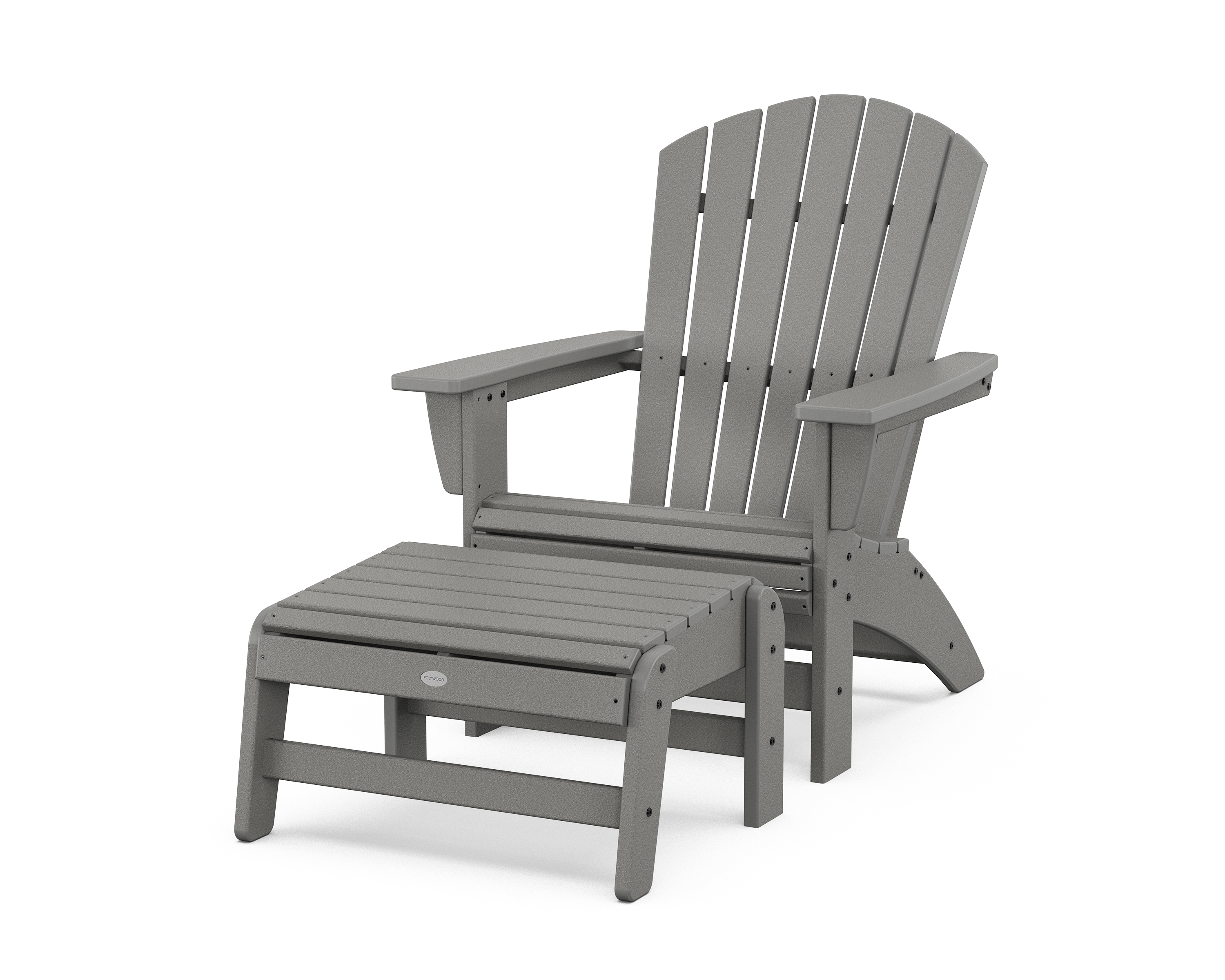 Nautical Grand Adirondack Chair With Ottoman