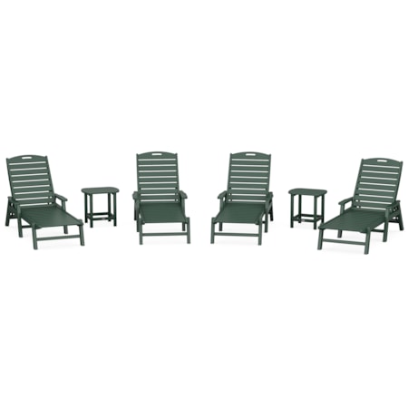 Nautical Chaise 6-Piece Set With Arms