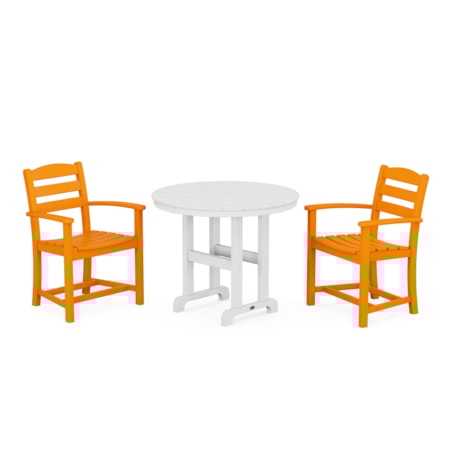 La Casa Café 3-Piece Round Dining Set