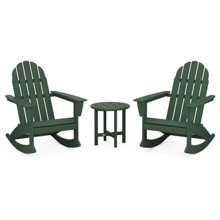 3-Piece Adirondack Rocking Chair Set