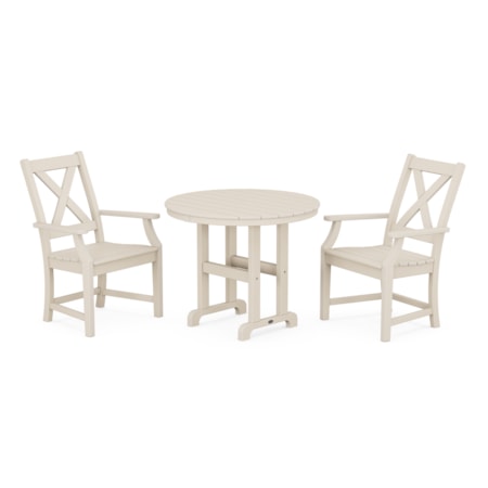 Braxton 3-Piece Round Dining Set