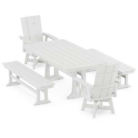 Adirondack Swivel Chair 5-Piece Dining Setes