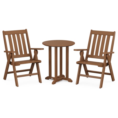 Chair 3-Piece Round Bistro Dining Set