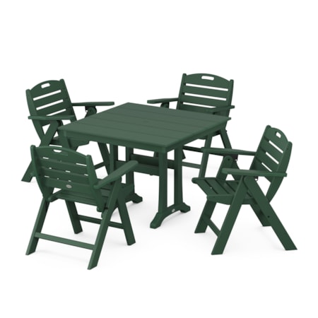 Lowback Chair 5-Piece Dining Set