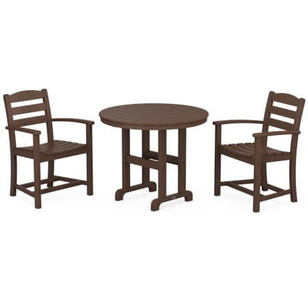 La Casa Café 3-Piece Round Dining Set