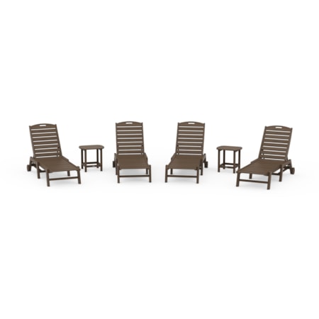 Chaise 6-Piece Set Wheels