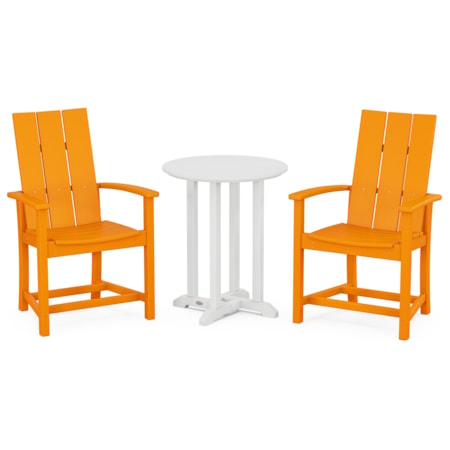 Adirondack 3-Piece Round Bistro Dining Set