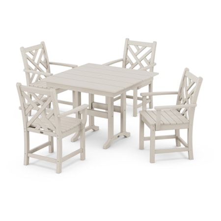 Chippendale 5-Piece Farmhouse Dining Set