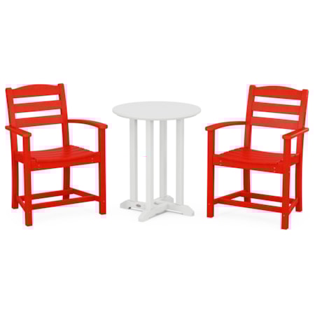 La Casa Café 3-Piece Round Bistro Dining Set