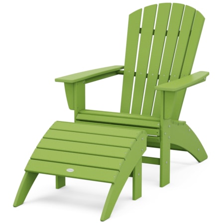 Adirondack Chair 2-Piece Set With Ottoman
