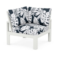 Vintage White / Leaf Marine Indigo