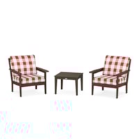 Mahogany / Buffalo Plaid Crimson