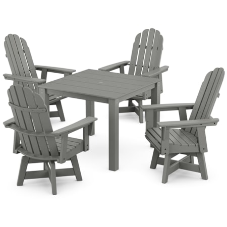 Adirondack 5-Piece Parsons Swivel Dining Set