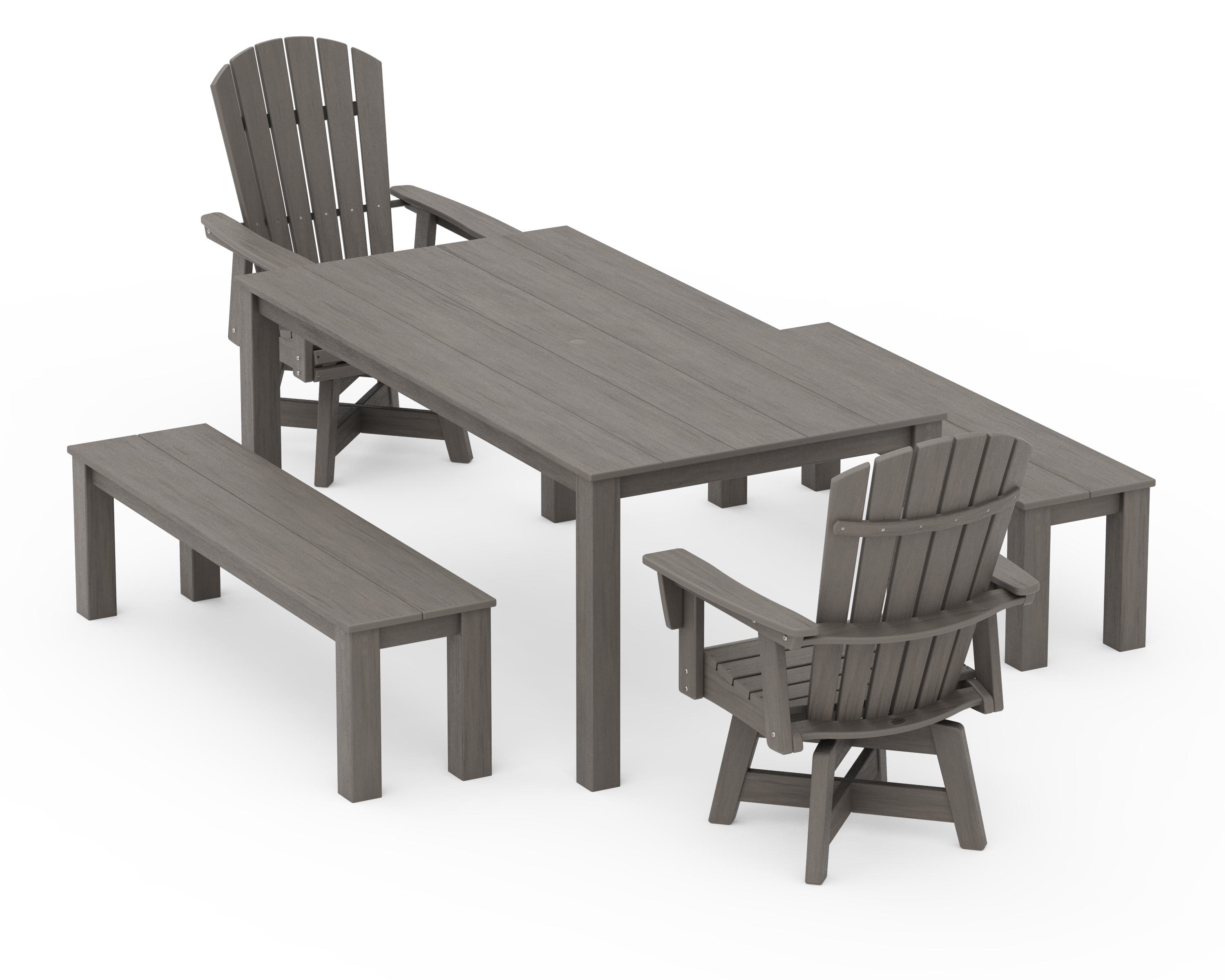 Adirondack Swivel 5-Piece Dining Setes