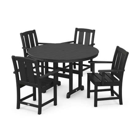 Mission 5-Piece Round Farmhouse Dining Set